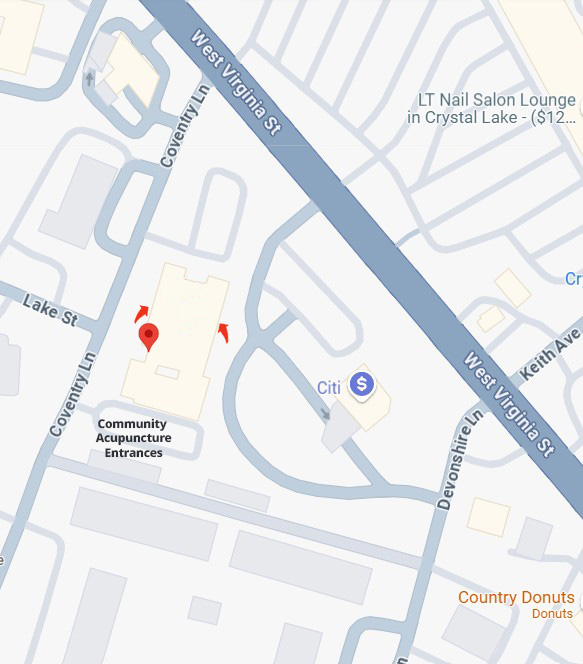 Map To Wellness Community Acupuncture | 455 Coventry Lane * Crystal Lake, IL